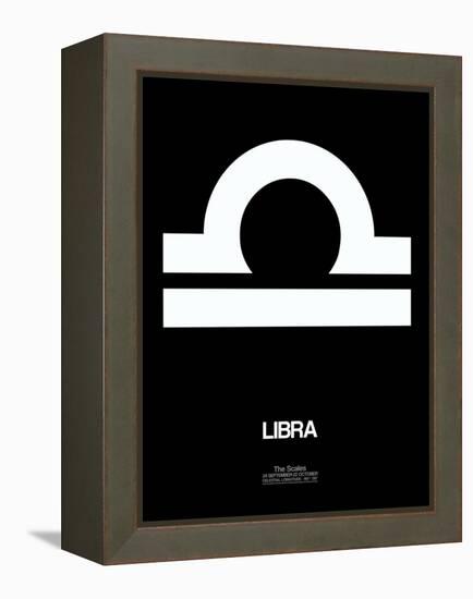 Libra Zodiac Sign White-NaxArt-Framed Stretched Canvas