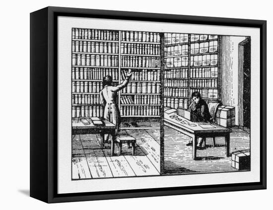 Librarian, Kaufmann, Rad. Um 1815-null-Framed Premier Image Canvas