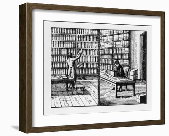 Librarian, Kaufmann, Rad. Um 1815-null-Framed Giclee Print