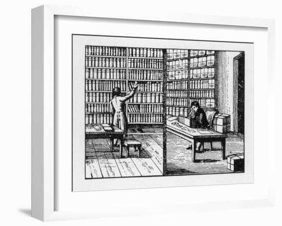 Librarian, Kaufmann, Rad. Um 1815-null-Framed Giclee Print