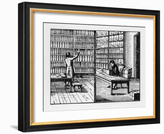 Librarian, Kaufmann, Rad. Um 1815-null-Framed Giclee Print