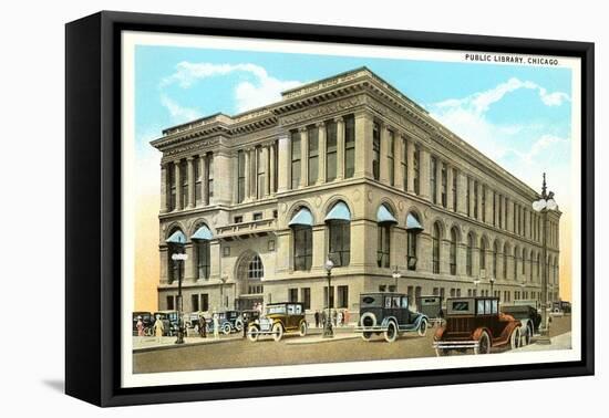 Library,Chicago, Illinois-null-Framed Stretched Canvas