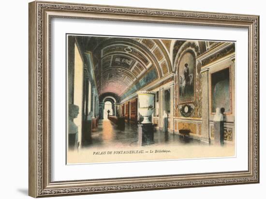 Library, Fontainbleau, France-null-Framed Art Print