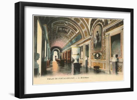 Library, Fontainbleau, France-null-Framed Art Print