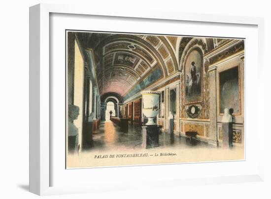 Library, Fontainbleau, France-null-Framed Art Print
