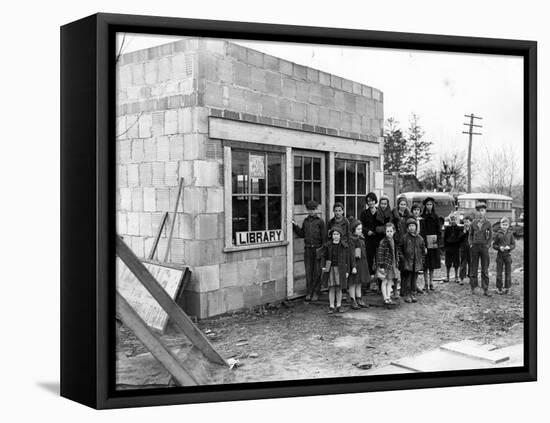 Library in Ohio, USA, 1930s-null-Framed Premier Image Canvas