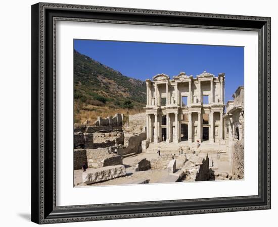 Library of Celsus, Ephesus, Anatolia, Turkey, Eurasia-Michael Short-Framed Photographic Print