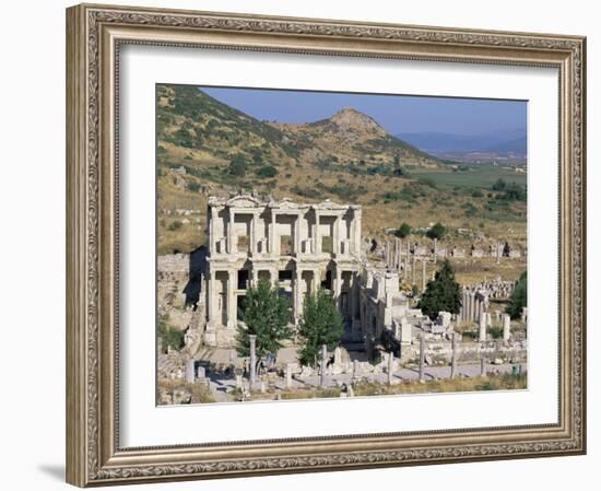 Library of Celsus, Ephesus, Egee Region, Anatolia, Turkey-Bruno Morandi-Framed Photographic Print