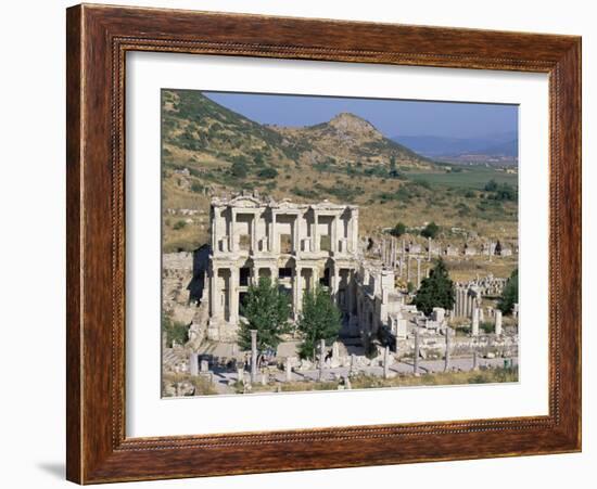 Library of Celsus, Ephesus, Egee Region, Anatolia, Turkey-Bruno Morandi-Framed Photographic Print