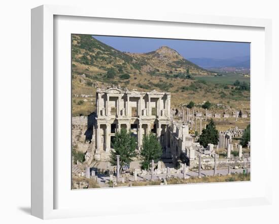 Library of Celsus, Ephesus, Egee Region, Anatolia, Turkey-Bruno Morandi-Framed Photographic Print