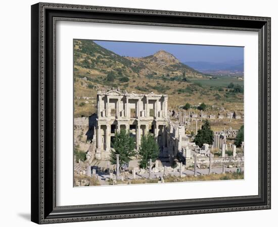 Library of Celsus, Ephesus, Egee Region, Anatolia, Turkey-Bruno Morandi-Framed Photographic Print