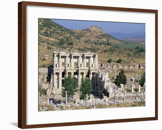 Library of Celsus, Ephesus, Egee Region, Anatolia, Turkey-Bruno Morandi-Framed Photographic Print