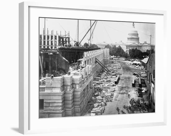 Library of Congress under Construction-null-Framed Photographic Print