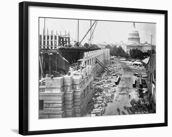 Library of Congress under Construction-null-Framed Photographic Print