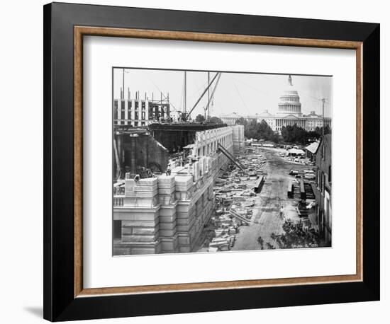 Library of Congress under Construction-null-Framed Photographic Print