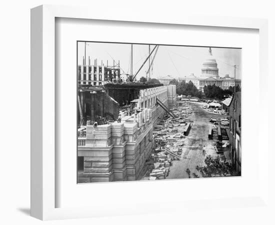 Library of Congress under Construction-null-Framed Photographic Print