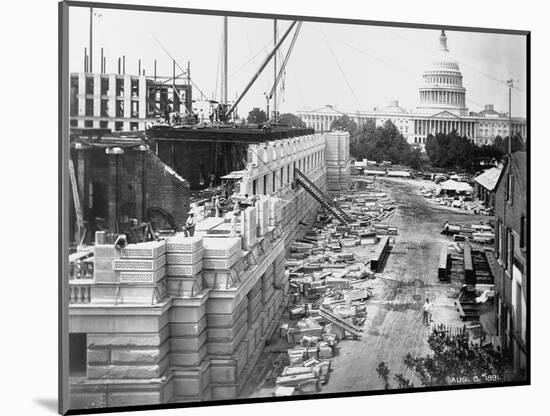 Library of Congress under Construction-null-Mounted Photographic Print