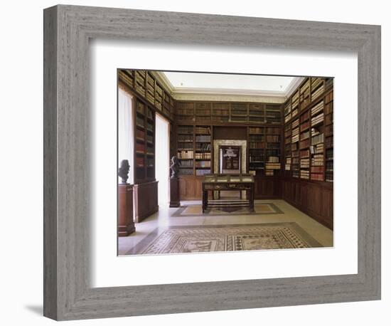 Library of the Italian Geographical Society, Mattei Palace-null-Framed Giclee Print