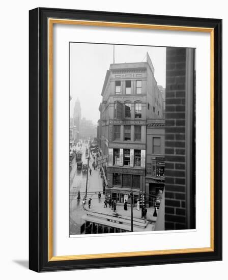 Library Park, Gratiot Avenue Farmer Street, Detroit, Mich.-null-Framed Photo