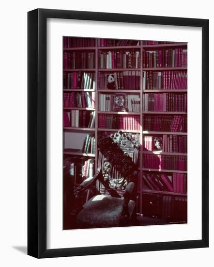 Library Study at Chartwell, Home of Former British Pm Winston Churchill-William Sumits-Framed Photographic Print