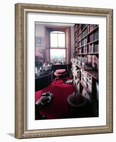 Library Study of Famed Naturalist Charles Darwin-Mark Kauffman-Framed Photographic Print