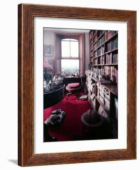 Library Study of Famed Naturalist Charles Darwin-Mark Kauffman-Framed Photographic Print