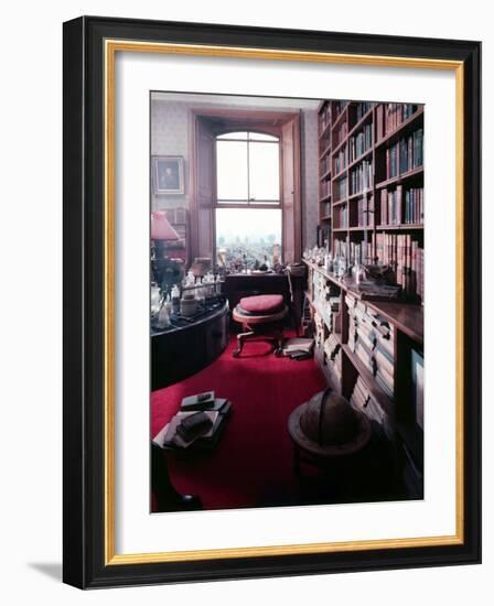 Library Study of Famed Naturalist Charles Darwin-Mark Kauffman-Framed Photographic Print