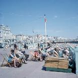 Sea Front and Beach at Bournemouth, 1971-Library-Photographic Print