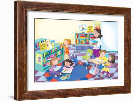 Library Time - Humpty Dumpty-Robin Boyer-Framed Giclee Print