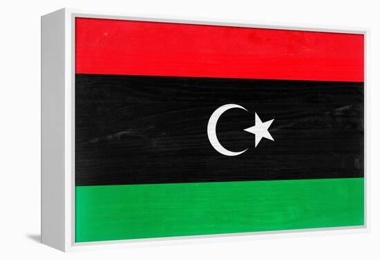 Libya Flag Design with Wood Patterning - Flags of the World Series-Philippe Hugonnard-Framed Stretched Canvas