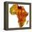 Libya on Actual Map of Africa-michal812-Framed Stretched Canvas