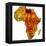 Libya on Actual Map of Africa-michal812-Framed Stretched Canvas