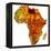 Libya on Actual Map of Africa-michal812-Framed Stretched Canvas