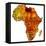 Libya on Actual Map of Africa-michal812-Framed Stretched Canvas