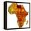 Libya on Actual Map of Africa-michal812-Framed Stretched Canvas