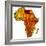 Libya on Actual Map of Africa-michal812-Framed Premium Giclee Print