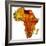 Libya on Actual Map of Africa-michal812-Framed Premium Giclee Print