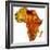 Libya on Actual Map of Africa-michal812-Framed Premium Giclee Print