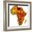 Libya on Actual Map of Africa-michal812-Framed Art Print