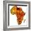 Libya on Actual Map of Africa-michal812-Framed Art Print