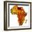 Libya on Actual Map of Africa-michal812-Framed Art Print