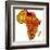 Libya on Actual Map of Africa-michal812-Framed Art Print