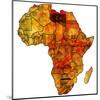 Libya on Actual Map of Africa-michal812-Mounted Art Print