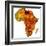 Libya on Actual Map of Africa-michal812-Framed Art Print