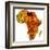 Libya on Actual Map of Africa-michal812-Framed Art Print