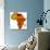 Libya on Actual Map of Africa-michal812-Art Print displayed on a wall