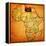 Libya on Actual Map of Africa-michal812-Framed Stretched Canvas