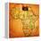 Libya on Actual Map of Africa-michal812-Framed Stretched Canvas