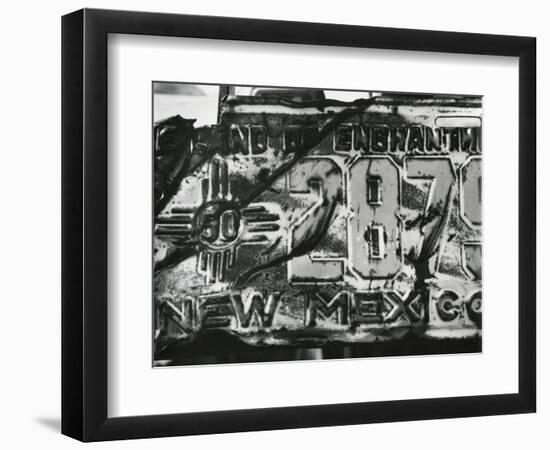 License Plate, 1975-Brett Weston-Framed Photographic Print