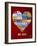 License Plate Art Heart-Design Turnpike-Framed Giclee Print